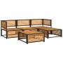 Garden sofa set with 5 pieces, solid acacia wood, and cushions. by , Garden sets - Ref: Foro24-3214908, Price: 590,92 €, Disc...