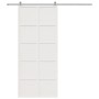 Puerta de granero madera maciza pino blanca 90x208 cm de , Puertas - Ref: Foro24-850642, Precio: 123,47 €, Descuento: %