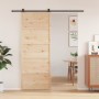 Solid pine wood barn door 80x208 cm by , Doors - Ref: Foro24-850635, Price: 91,02 €, Discount: %