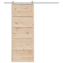 Puerta de granero madera maciza de pino 80x208 cm de , Puertas - Ref: Foro24-850635, Precio: 90,99 €, Descuento: %