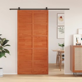 Puerta de granero madera maciza pino marrón miel 100x208 cm de , Puertas - Ref: Foro24-850640, Precio: 132,99 €, Descuento: %