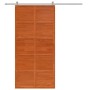 Solid pine wood barn door in honey brown color, 100x208 cm. by , Doors - Ref: Foro24-850640, Price: 132,71 €, Discount: %