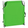 Folding sun lounger with apple green steel canopy by vidaXL, Loungers - Ref: Foro24-310325, Price: 65,74 €, Discount: %