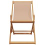 Folding beach chairs, 2 units, taupe fabric and solid wood by , Garden chairs - Ref: Foro24-3214499, Price: 114,14 €, Discoun...