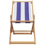 Folding beach chairs 2 pcs solid wood fabric blue white by , Garden chairs - Ref: Foro24-3214501, Price: 122,15 €, Discount: %