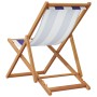 Folding beach chairs 2 pcs solid wood fabric blue white by , Garden chairs - Ref: Foro24-3214501, Price: 122,15 €, Discount: %