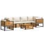 Garden sofa set with 7 pieces, solid acacia wood, and cushions. by , Garden sets - Ref: Foro24-3214915, Price: 960,62 €, Disc...