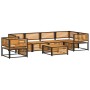 Garden sofa set with 7 pieces, solid acacia wood, and cushions. by , Garden sets - Ref: Foro24-3214915, Price: 960,62 €, Disc...