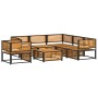 Garden sofa set with 7 pieces, solid acacia wood, and cushions. by , Garden sets - Ref: Foro24-3214884, Price: 965,14 €, Disc...