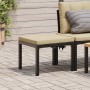 Garden stool with cushion, black powder-coated steel. by , Outdoor ottomans - Ref: Foro24-4008564, Price: 56,36 €, Discount: %