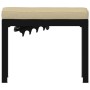 Garden stool with cushion, black powder-coated steel. by , Outdoor ottomans - Ref: Foro24-4008564, Price: 56,36 €, Discount: %