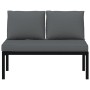 Black aluminum garden bench with cushions by , garden benches - Ref: Foro24-4008570, Price: 142,97 €, Discount: %