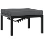 Black aluminum garden bench with cushions by , Outdoor ottomans - Ref: Foro24-4008572, Price: 89,99 €, Discount: %