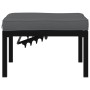 Black aluminum garden bench with cushions by , Outdoor ottomans - Ref: Foro24-4008572, Price: 89,99 €, Discount: %