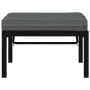 Banco de jardín con cojines aluminio negro de , Otomanas de exterior - Ref: Foro24-4008572, Precio: 89,84 €, Descuento: %