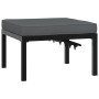 Black aluminum garden bench with cushions by , Outdoor ottomans - Ref: Foro24-4008572, Price: 89,99 €, Discount: %