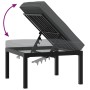 Black aluminum garden bench with cushions by , Outdoor ottomans - Ref: Foro24-4008572, Price: 89,99 €, Discount: %