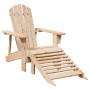 Adirondack-Stuhl mit massiver Fichtenholz-Ottomane. von , Gartenstühle - Ref: Foro24-4007240, Preis: 85,00 €, Rabatt: %