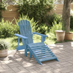 Adirondack-Stuhl mit massiver blauer Fichtenholz-Ottomane. von , Gartenstühle - Ref: Foro24-4007242, Preis: 93,99 €, Rabatt: %