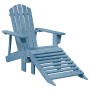 Adirondack-Stuhl mit massiver blauer Fichtenholz-Ottomane. von , Gartenstühle - Ref: Foro24-4007242, Preis: 93,11 €, Rabatt: %