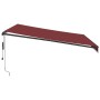 Toldo retráctil automático con luces LED burdeos 400x300 cm de , Toldos - Ref: Foro24-3310189, Precio: 561,75 €, Descuento: %