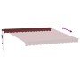 Toldo retráctil automático con luces LED burdeos 400x300 cm de , Toldos - Ref: Foro24-3310189, Precio: 561,75 €, Descuento: %