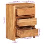 Cómoda de madera maciza de acacia 55x33x75 cm de , Cajoneras - Ref: Foro24-4008894, Precio: 193,76 €, Descuento: %