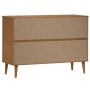 Mesita de noche MOLDE madera maciza de pino marrón 113x40x80 cm de , Cajoneras - Ref: Foro24-4013410, Precio: 226,58 €, Descu...