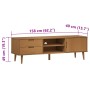 Mueble de TV MOLDE madera maciza de pino marrón 158x40x49 cm de , Muebles TV - Ref: Foro24-4013412, Precio: 166,05 €, Descuen...