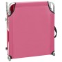 Tumbona plegable con toldo de acero rosa magenta de vidaXL, Tumbonas - Ref: Foro24-310327, Precio: 65,74 €, Descuento: %