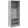 Grau-betonfarbener Holzwerkstoffschrank 80x50x200 cm von , Kleiderschränke - Ref: Foro24-3307696, Preis: 177,18 €, Rabatt: %