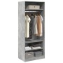 Engineered wood wardrobe in concrete gray, 80x50x200 cm by , Wardrobes - Ref: Foro24-3307696, Price: 177,18 €, Discount: %