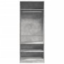 Grau-betonfarbener Holzwerkstoffschrank 80x50x200 cm von , Kleiderschränke - Ref: Foro24-3307696, Preis: 177,18 €, Rabatt: %