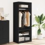 Armario de madera de ingeniería negro 80x50x200 cm de , Armarios roperos - Ref: Foro24-3307694, Precio: 181,14 €, Descuento: %