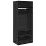 Armario de madera de ingeniería negro 80x50x200 cm de , Armarios roperos - Ref: Foro24-3307694, Precio: 181,14 €, Descuento: %