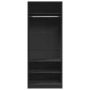 Armario de madera de ingeniería negro 80x50x200 cm de , Armarios roperos - Ref: Foro24-3307694, Precio: 181,14 €, Descuento: %