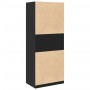 Armario de madera de ingeniería negro 80x50x200 cm de , Armarios roperos - Ref: Foro24-3307694, Precio: 181,14 €, Descuento: %