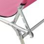 Tumbona plegable con toldo de acero rosa magenta de vidaXL, Tumbonas - Ref: Foro24-310327, Precio: 65,74 €, Descuento: %