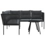 Gartensofa mit schwarzen Kissen aus Stahl und Textilene von , Gartensets - Ref: Foro24-3283740, Preis: 343,92 €, Rabatt: %