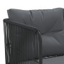 Gartensofa mit schwarzen Kissen aus Stahl und Textilene von , Gartensets - Ref: Foro24-3283740, Preis: 350,99 €, Rabatt: %