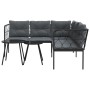 Garden sofa with black steel frame and textilene cushions by , Garden sets - Ref: Foro24-3283742, Price: 360,85 €, Discount: %