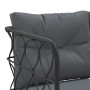 Gartensofa mit schwarzen Kissen aus Stahl und Textilene von , Gartensets - Ref: Foro24-3283742, Preis: 360,85 €, Rabatt: %