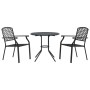 Stackable garden chairs, set of 3, made of steel with a gray powder coating. by , Garden sets - Ref: Foro24-3283768, Price: 2...