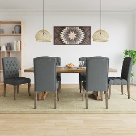 Dining chairs, 6 units, fabric with a gray linen-like appearance. by , dining chairs - Ref: Foro24-3309174, Price: 766,99 €, ...