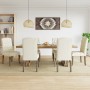 Dining chairs, 6 units, fabric with a beige linen-like appearance. by , dining chairs - Ref: Foro24-3309176, Price: 651,32 €,...