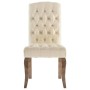 Dining chairs, 6 units, fabric with a beige linen-like appearance. by , dining chairs - Ref: Foro24-3309176, Price: 651,32 €,...