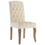 Dining chairs, 6 units, fabric with a beige linen-like appearance. by , dining chairs - Ref: Foro24-3309176, Price: 651,32 €,...