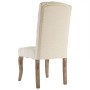 Dining chairs, 6 units, fabric with a beige linen-like appearance. by , dining chairs - Ref: Foro24-3309176, Price: 651,32 €,...