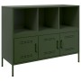 Cold-rolled steel sideboard in olive green 100.5x39x79 cm by , Sideboards - Ref: Foro24-843094, Price: 164,87 €, Discount: %