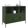 Cold-rolled steel sideboard in olive green 100.5x39x79 cm by , Sideboards - Ref: Foro24-843094, Price: 164,87 €, Discount: %